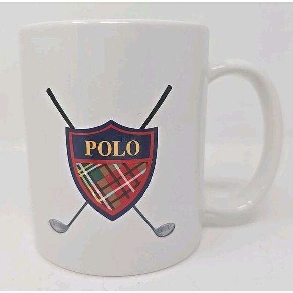 Polo Ralph Lauren 1997 Coffee Mug Polo Golf Crest Clubs VTG Cup New U218 - Picture 3 of 10